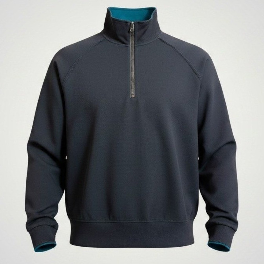 Niko And... Quarter Zip Pullover Men Medium Gray Minimalist Techwear Gorpcore